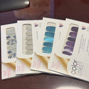 Color Street Glitter and Patterned Nail Strips Set